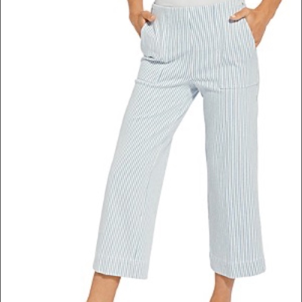 NWT, Beautiful Lysse’ striped wide leg pants.